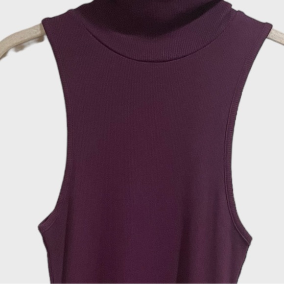 Zara Plum High neck Ribbed Bodycon Maxi Dress Size Small ( NWOT) - Picture 11 of 14